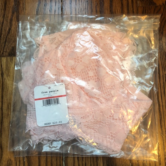 Free People Galloon Halter Lace Bralette Pink XS - Picture 7 of 8